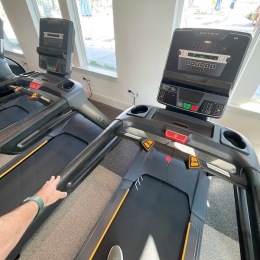 a person using a treadmill